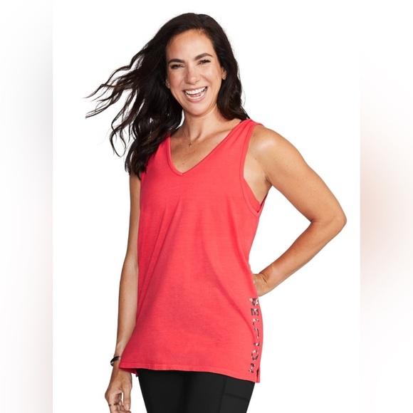 NWT Cycling Peloton Gym Workout Tank Flow Versatile V-Neck Size small - Picture 1 of 8